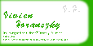 vivien horanszky business card